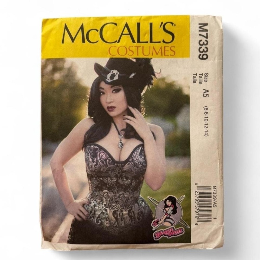 McCall's Costumes uncut M7339 Misses corset sewing pattern. Size 6-14
